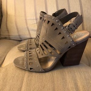 Vince Camuto Suede Wedge Heel Sandals Size 9